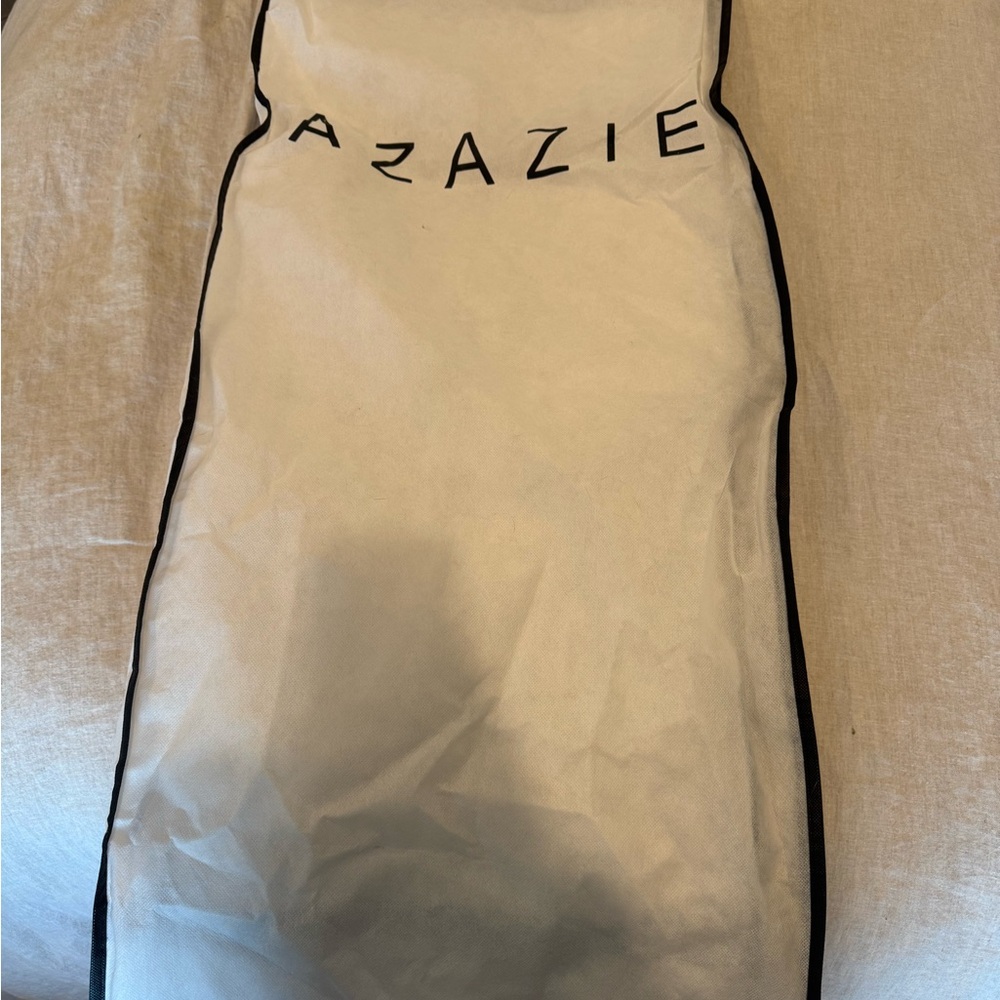 Azazie Dusty Blue Backless Chiffon Dress - Picture 8 of 8